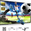 120 inch Projector Movie Screen - Portable Projection Screen 16:9 HD Foldable Wrinkle-Free Movies Screen for Outdoor Indoor Home Cinema Support Double Sided Projection