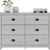 Galano Geodarno 6 Drawer Dresser, Tall Dresser, Dresser with Storage, Chest of Drawers, Organizers and Storage Cabinet for Hallway, Entryway or Living Room (Dusty Grey Oak)