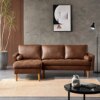 XIZZI Convertible Sectional Sofa Couch L Shaped Sofa 3-Seat Couch with Reversible Chaise for Living Room,L Shaped 83 inches Dark Brown