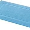 Amazon Basics Banded Bathroom Bath Rug Mat - 20 x 31 Inch, Lake Blue