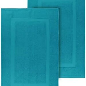 TRIDENT Bath Mat, 800 GSM, Soft and Extra Absorbent, Machine Washable, 20" x 31", 100% Cotton, Perfect Plush Carpet Mats for Tub, Shower, Door and Bath Room, Soft and Plush (Teal)