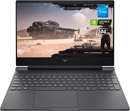 2022 HP Victus Gaming Laptop, 15.6-Inch 144Hz FHD Display, 12th Gen Core i5-12450H(Beat R7 5800H), 8GB RAM, 512GB PCIe SSD, NVIDIA GTX 1650, WiFi6 , Backlit KB, RJ-45, HDMI, Win 11 H, TGC Accessories