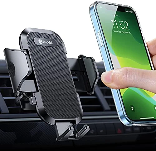 (2022 Upgraded) andobil Car Phone Mount [Military Sturdy, Firmly Grip & Never Slip] Air Vent Cell Phone Holder Car, Ultra Stable, Easy Used, Compatible with iPhone 13 14 12 Pro Max Android Samsung S22