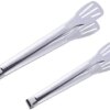 2pcs Stainless Steel Tongs, 9 in and 12 in Metal Kitchen Tongs, Used for Cooking Salad, Steak and Barbecue, Three Line Food Tong Kitchen Cooking Gadgets. Sweater, jeans