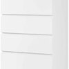 6 Drawer Chest Dresser Cabinet, Large Capacity Floor Storage Organizer, 6 Tier Handleless Drawers with Smooth Slide for Home Office, White, 16 x 24 x 47 in