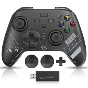 ABTKN Replacement for Xbox Controller, Enhanced Wireless Controller Compatible with Xbox One Controller,X/S,Series X/S PC/P3 Windows 7/8/10,with 600mAh Battery no Headphone Jack(black)