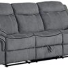 ACME FURNITURE Zubaida Sofa (Glider & Motion) - - 2-Tone Gray Velvet.