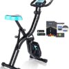 ANCHEER Exercise Bike Stationary, Indoor Cycling Bike with Heart Rate Monitor & Tablet Holder and LCD Monitor for Home Workout, 330 Lbs Weight Capacity