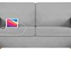 AODAILIHB 3 Piece Sofa Set Living Room Furniture Sets with 2 USB Charging Ports, Upholstered Sectional Couch Sets, Loveseat & 2 Accent Chairs, Grey Couches Apartment Office Small Space (3, Light Grey)