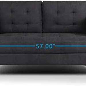 AODAILIHB Modern Soft Cloth Tufted Cushion Loveseat Sofa Small Space Configurable Couch 57"