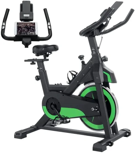 AOTOB Exercise Bike Indoor Cycling Bike - 330LBS Stationary Bike with Monitor Tablet Phone Bottle Holder Comfortable Seat Cushion for Home Cardio Workout Cycle Bike Training