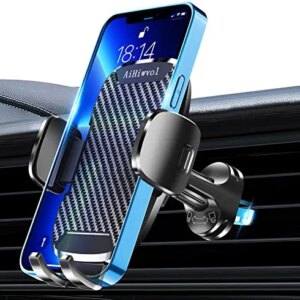 AiHiwvol Phone Holder for Car Vent [Upgraded Hook Clip] Air Vent Car Phone Holder Hands Free Clamp Cradle in Vehicle Universal Car Phone Holder Mount Compatible with iPhone 14 13 All Phones