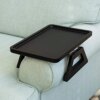 Arm Table Clip On Tray Sofa Table for Wide Couches. Couch Arm Tray Table, Portable Table, TV Table and Side Tables for Small Spaces. Stable Sofa Arm Table for Eating and Drink Table