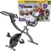 As Seen On TV Slim Cycle Stationary Bike by Bulbhead, Most Comfortable Exercise Machine, Thick, Extra-Wide Seat & Back Support Cushion, Recline or Upright Position, Twice the Results in Half the Time