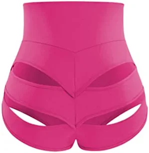 Avanova Women's Cut Out High Waist Yoga Booty Shorts Workout Butt Lifting Hot Pants