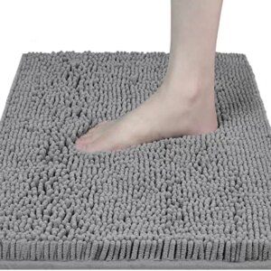 Bathroom Mats, Non Slip Bathroom Rugs Chenille Soft Bath Mat for Bathroom Rug Water Absorbent Comfortable 20" x 32