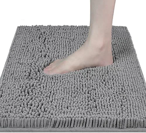 Bathroom Mats, Non Slip Bathroom Rugs Chenille Soft Bath Mat for Bathroom Rug Water Absorbent Comfortable 20" x 32