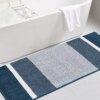 Bathroom Runner Rug Bath Mat for Bathroom Non Slip Bathroom Rug Extra Soft Absorbent Bathroom Mat Runner Washable Plush Shaggy Bath Carpet for Bathroom Floor, Tub and Shower, 20"x 47", Moroccan Blue