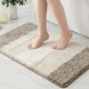 BlissJolly Non Slip Bathroom Rug - Quick-Drying Microfibre Shower Mats for Bathroom, Toilet, Bath Tub - Soft Absorbent Bath Mat & Floor Rugs for Shower, Kitchen-Machine-Washable - 21x34,Brown