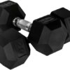 Bolt Fitness Rubber Coated Hex Dumbbells PAIRS (5lbs, 10lbs, 15lbs, 20lbs, 35lbs, 30lbs, 35lbs, 40lbs, 45lbs). Home Gym Fitness Exercise Equipment Accessories Workout