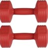 CLISPEED 1 Pair Kid Exercise Grip Woman Strength Hand for Red Coated Muscle Lifting Home Gym Weights Barbell Equipment Portable Dumbbells Toy Kids Training Kg Building Household Workout