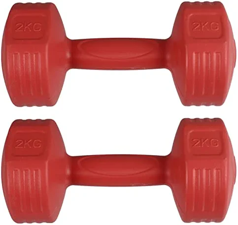 CLISPEED 1 Pair Kid Exercise Grip Woman Strength Hand for Red Coated Muscle Lifting Home Gym Weights Barbell Equipment Portable Dumbbells Toy Kids Training Kg Building Household Workout