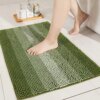 COSY HOMEER 28x18 Inch Bath Rugs Made of 100% Polyester Extra Soft and Non Slip Bathroom Mats Specialized in Machine Washable and Water Absorbent Shower Mat,Green