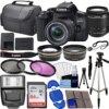 Camera EOS 850D (Rebel T8i) DSLR Camera w/ 18-55mm Lens Bundle with 64GB Memory Card, Wide Angle Lens, Telephoto Lens, 3Pc Filter Kit, Case, Tripod + Photography Kit (33 Pieces)