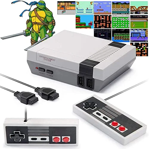 Classic Retro Game Console, Plug and Play for Old School NES Stystle Video Game Console Built-in 620 Games with 2 Classic Controllers