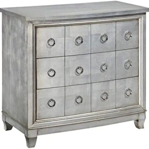 Coast to Coast Imports Cosmopolitan Burnished Silver Three Drawer Chest