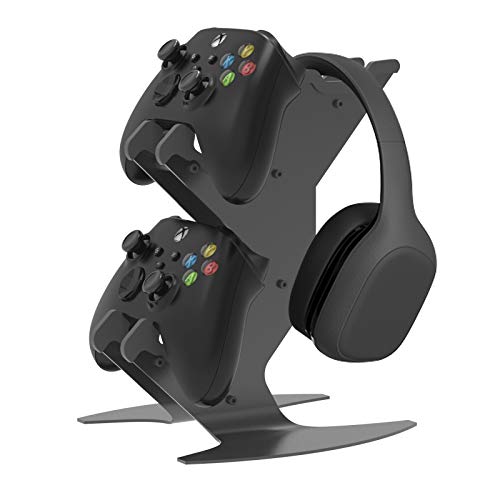 Controller Holder, Game Controller Rack Headset Stand for Xbox Series X S / Xbox one / PS5 / PS4 / NS / PC /Headset , Aluminum Metal Headset Mount Universal Organizer for Video Game Accessories