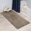 Cotton Bath Mat- Plush 100 Percent Cotton 24x60x0.5inches Long Bathroom Runner- Reversible, Soft, Absorbent, and Machine Washable Rug by Lavish Home (Taupe)