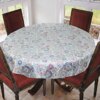 Covers For The Home Deluxe Stitched Edged Flannel Backed Vinyl Drop Tablecloth - Multi-Color Geometric Medallion Pattern - 70" Round