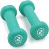 Crown Sporting Goods Set of 2 Body Sculpting Hand Weights - Soft Neoprene Coated Dumbbell Set - Supplies for Exercise, Workout, Weight Loss, Body Building - for Men, Women, Seniors, Teens, and Youth