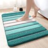 DEXI Bath Mat Bathroom Rug Absorbent Non-Slip Washable Shower Floor Mats Carpet 20"x32",Turquoise