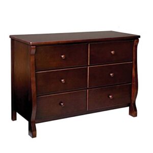 Delta Children Universal 6 Drawer Dresser, Greenguard Gold Certified, Black Cherry