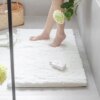 Disolla Plush Bathroom Rug Mat,Non-Slip Soft Absorbent Microfiber,Low Profile Machine Wash Dry High Pile Bath Mat for Bathroom Floor,Shower,24x36,White