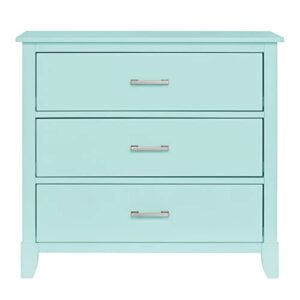 Dream on Me Universal 3 Drawers Chest | Kids Bedroom Dresser | Three Drawers Dresser Mid Century Modern, Mint