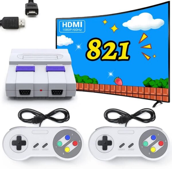 EFFUN Super Classic Retro Mini Game Console HDMI, Built in 821 Games, Mini Console Classic Game System, Plug and Play Video Games for TV, Preloaded Game Console Gaming Consoles