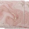 EKOBLA Aesthetic Marble Placemat Non-Slip Cotton Linen Washable Place Mats Pink Gold Glitter Splatter for Dining Table Kitchen Heat Resistant Table Mats, Set of 4