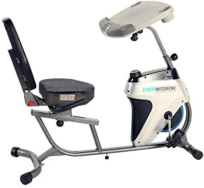 EXERPEUTIC 2500 Bluetooth 3 Way Adjustable Desk Recumbent Exercise Bike