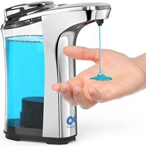 Easy to Use Automatic Soap Dispenser - Wash Hands 1400x on a Single Fill, Large Tank (17oz) - Electric, Touchless Liquid Soap Dispenser for Bathroom, Kitchen, Countertop - Everlasting Comfort