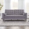 Edenbrook Lynnwood Upholstered Sofa - Couches for Living Room – Light Gray Couch - Small Couch - Living Room Furniture - Includes Bolster Pillows