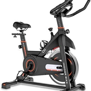 Exercise Bike, CHAOKE Stationary Bike for Home, Indoor Cycling Bike with Heavy Flywheel, Comfortable Seat Cushion, Digital Monitor, Multi-Grips Handlebar1