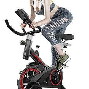 Exercise Bike Indoor Sport Bike Stationary Exercise Cycling Bike Slient Belt Drive For Office Cardio Workout Exercise Bikes