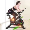 Exercise Bike, Stationary Indoor Cycling Bike with Flywheel, Exercise Equipment for Home Workouts Cardio Training with Comfortable Seat, Silent Belt Drive Apologizing Everything Work