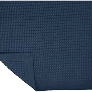 GILDEN TREE Bathroom Mat Absorbent Cotton Quick Dry for Shower, Bath & Bathtub Washable Thin (Midnight Blue)