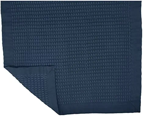 GILDEN TREE Bathroom Mat Absorbent Cotton Quick Dry for Shower, Bath & Bathtub Washable Thin (Midnight Blue)