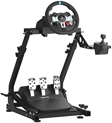 GT OMEGA Racing Wheel Stand for Logitech G920 G29 G923 Driving Force Gaming Steering Wheel, Pedals & Gear Shifter Mount V1, PS4, Xbox, Ferrari, PC - Foldable, Tilt-Adjustable