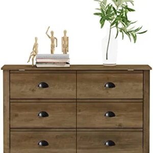 Galano Geodarno 6 Drawer Dresser, Tall Dresser, Dresser with Storage, Chest of Drawers, Organizers and Storage Cabinet for Hallway, Entryway or Living Room (Knotty Oak)